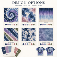T-shirt en coton épais délavé style vintage avec effet tie-dye, coupe oversize, fabrication OEM, production en gros sous marque privée