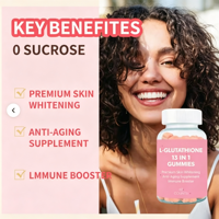 Beer-vormige hart-ster-vrucht aangepaste fles 30 stuks supplement kwaliteit glutathion gummies