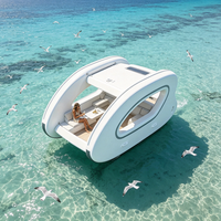 Yacht électrique gonflable portable de luxe, bateau de fête flottant haut de gamme en DWF pour événements, usine de yachts sur mesure de 15 pieds