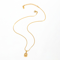 Collier pendentif caméra espion écologique en cuivre plaqué or poli miroir unisexe pour anniversaire, prêt à l'emploi pour les startups