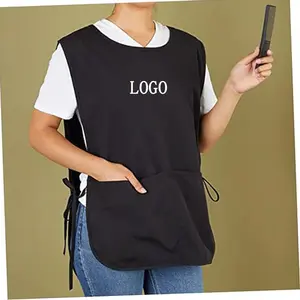 Logo kustom pakaian pekerja tahan air membersihkan tukang kayu rompi Cobbler dua sisi celemek baju kerja