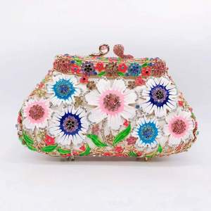 Bolso de Mano con Forma de <span class=keywords><strong>Pavo</strong></span> <span class=keywords><strong>Real</strong></span>, con Logotipo de Novia, para Fiesta, con Brillantina, para Mujer, con Cristales y Pedrería - Product Image 1