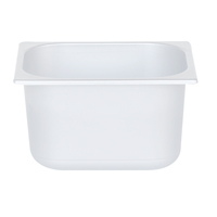 Conteneur carré transparent en plastique PP pour sauces, emballage de crème glacée, boîte de 3L avec couvercle en PP