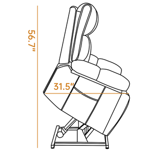 Brown Faux Leather Soft Heat Massage Dual Motor Infinite Position 350 LBS <b>Large</b> Power Lift Recliners Hidden <b>Cup</b> Holders - Product Image 3