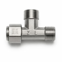 Raccord en T pivotant en acier inoxydable 304 haute pression BSPP BSPT, filetage mâle/femelle 1/2 pouce, classe 150, forgé à froid, raccord de tuyauterie 3 voies