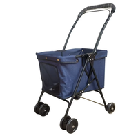 Poussette d'extérieur multi-animaux, réglable, lavable, portable, à 4 roues, respirante, en métal, pliable, compatible voiture, imperméable