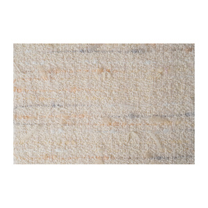 Tela Tweed de Primera Calidad Hecha en Corea, Color Beige-Gris, Algodón con Textura de Malla y Pompones, Tejido Personalizado OEM y ODM - Product Image 1