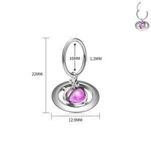 G23 titanio Piercing tabique aro anillo nariz <span class=keywords><strong>con</strong></span> bisagras Clicker oreja Tragus oreja Daith Tragus Helix mujer cuerpo joyería - Product Image 2