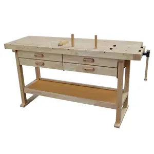 Rubber wood Solid wood woodworking table Woodworking student training table