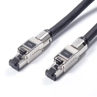 Cable Ethernet de Categoría 8 de 10 Gigabits, Doble Blindaje, Conexión sin Herramientas, 40 Gbps, 2000 MHz, para Computadora y Switch