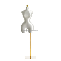Maniquí de Mujer de Medio Cuerpo de Tela de Guangzhou, Maniquí de Vestir con Glúteos Grandes, Maniquí de Mujer de Fibra de Vidrio para Ropa