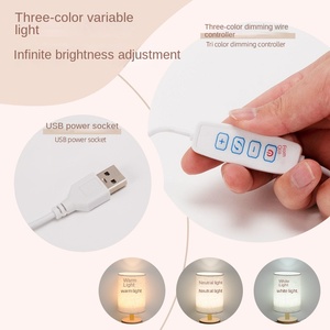 โคมไฟตั้งโต๊ะลายนูนทำจากไม้เนื้อแข็งลายดอกไม้ย้อนยุคพร้อม USB ห้องนอนสไตล์ญี่ปุ่นข้างเตียงบรรยากาศระดับสูง - Product Image 4