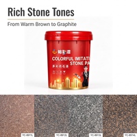 Revêtement liquide imperméable anti-âge effet pierre colorée, résistant à la décoloration, fini mat pour peinture acrylique d'émulsion pour façades