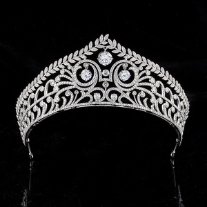 Principessa Caroline di Monaco corona high-end della sposa di cerimonia nuziale di zircon crown retrò da sposa tiara - Product Image 2