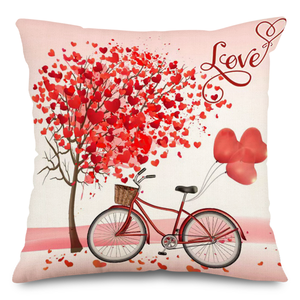 Ngày Valentine lãng mạn xe Đệm gối bìa, 18x18 gối bao gồm, thích hợp cho phòng ngủ, ghế sofa, trang trí nội thất - Product Image 2