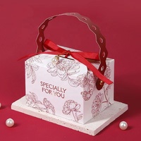 Vente en gros Papier d'art pliable Petit emballage cadeau délicat Boîte cadeau de mariage de luxe avec poignée