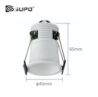 Projecteur LED encastré GUPO IP65 5W mini zoomable, avec coupe-flux profond anti-éblouissement et faisceau réglable pour extérieur