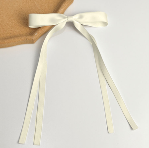 Pasadores de Pelo para Niñas con Lazo Doble de Cola Larga y Cinta Metálica, Color Personalizado - Accesorios Diarios Dulces y Lindos a la Moda - Product Image 4