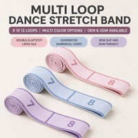 Bande de résistance élastique en latex numérotée pour étirements des jambes, idéale pour l'entraînement de danse (ballet, danse latine) et les écartements pour enfants