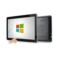Layar Sentuh PC Touchwo Metal 18.5 21.5 27 32 Inci LCD LED dengan Panel Kaca Tempered