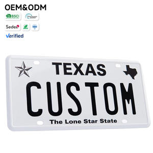 Placa de Matrícula Personalizada del Estado de Texas con la Estrella Solitaria, Muestra Gratuita, MOQ Bajo para Autos - Product Image 1