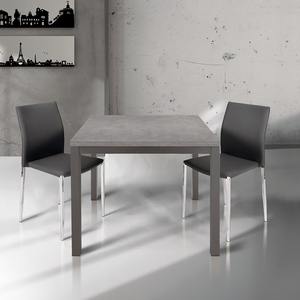 Table pliable 90x90 cm en anthracite et béton - Product Image 1