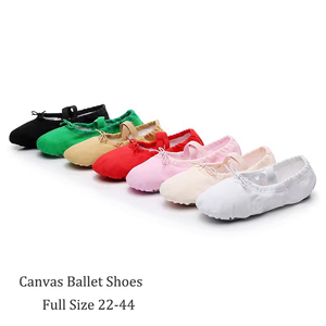 <span class=keywords><strong>Scarpe</strong></span> da ballo in tela per ragazze e donne, taglie EU 22-44, con lacci, suola divisa, per principianti, ordine all'ingrosso - Product Image 1