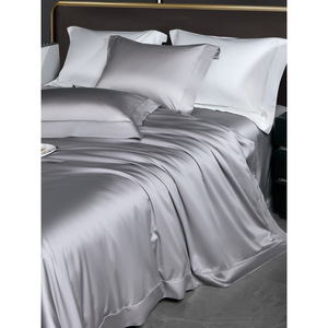 Ensemble de draps en coton Pima quatre pièces 140Tc, couleur unie, literie d'hôtel, sans plis, pour usage domestique - Product Image 4