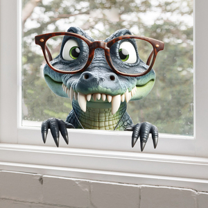 Autocollants Muraux en Gros d'Usine : Girafe, Crocodile, Hibou de Dessin Animé – Décoration de Fenêtre et de Porte, Décalcomanie Murale pour Fond de Salon - Product Image 2