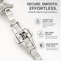 Bracelet de montre en acier inoxydable à texture verticale Wang Bead, bracelet en métal brossé, bracelet fin pour femmes, montres intelligentes élégantes