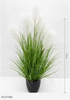 Plantes Artificielles : Herbe Haute Effet Oignon avec Feuillage Clair, Bonsaï, Fausses Herbes, Arbustes, Fleurs, Herbe de Blé pour la Maison