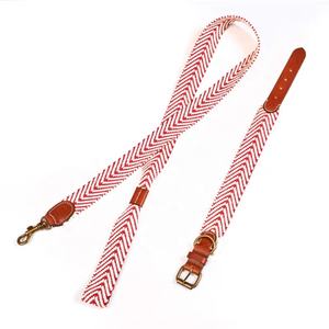 Luxus Hunde halsband & Hunde leine Set Neues Design und künstlerische Haustier leine Sets verstellbar - Product Image 1