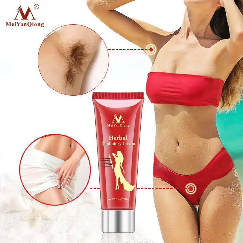 MeiYanQiong Herbal Depilatory Cream Unisex Hair Removal Cream Painless Underarm Leg Hair Body Care Gentle Not Stimulating