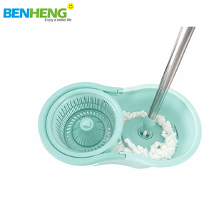 Juego de <span class=keywords><strong>Mopa</strong></span> Giratoria de Microfibra de 360 Grados con Centrifugadora y Cubeta para Limpieza de Pisos, <span class=keywords><strong>Mopa</strong></span> Mágica de Acero Inoxidable - Product Image 4