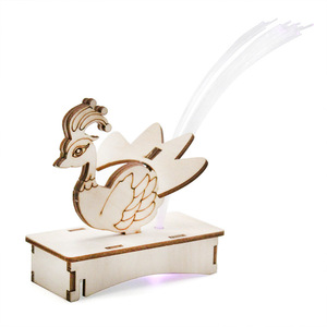 Wooden Peacock <b>Model</b> <b>Kit</b> For Kids 4-6Y DIY Steam Education Building Toy - Product Image 3