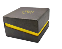 Boîte cadeau magnétique écologique personnalisable avec impression dorée, en carton couché durable, pour mariage et présentation de bijoux