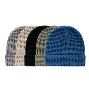 Professional Manufacturer Custom Logo Mens Acrylic Waffle High Quality Unisex Knitted Beanie Hat Custom Logo - Product Image 1