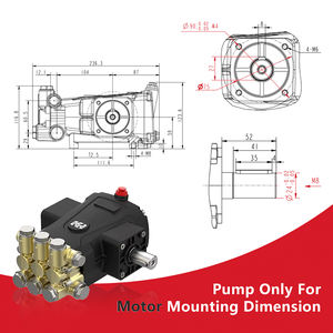 Kuhong เครื่องฉีดน้ำแรงดันปั๊ม5.5HP 14Lpm 2200psi 150Bar แบบ Triplex - Product Image 2