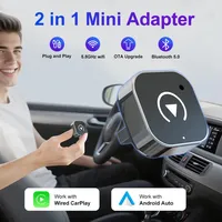 Nouvel adaptateur CarPlay sans fil 2-en-1 USB/Dongle sans fil pour Android Auto Plug & Play Toyota Camry Garantie 1 an