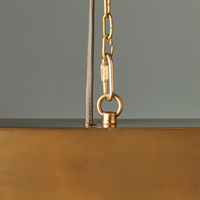 Lustre LED linéaire suspendu classique moderne réglable en laiton pour îlot de cuisine, hôtel, salle à manger, villa, éclairage de plafond