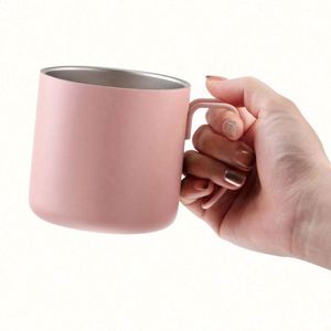 แก้วกาแฟแบบพกพา สแตนเลสสองชั้น พิมพ์ลายโลโก้ - Product Image 6