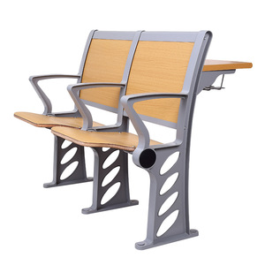 Silla Escalonada de Aluminio con Respaldo y Reposabrazos de Madera Mingzhong LH-278-3 para Uso en Aulas Escolares - Product Image 4
