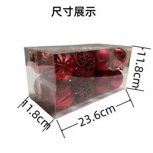 6Cm Bộ 16 Mạ Điện Hollow Nhựa Giáng Sinh Quả Bóng Thiết Lập Lễ hội Đảng Trung Tâm Mua Sắm Trang Trí Bóng