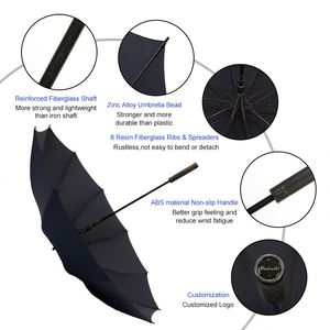 Promotional Big <b>Large</b> Golf <b>Umbrella</b> Semi-Automatic <b>Umbrella</b> Uv <b>Umbrella</b> with Solar Lights - Product Image 4