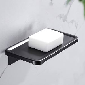 Portarrollos de papel higiénico de aluminio negro montado en la pared, toallero, soporte de papel higiénico para baño con estante para teléfono móvil - Product Image 5