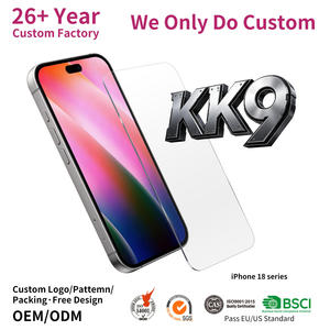 ฟิล์มกันรอยหน้าจอ KK9 สำหรับ iPhone 18 แบบใส กระจกนิรภัย แข็งแรงพิเศษ ทนทานสูง ความแข็ง 50KG ป้องกันขอบ - Product Image 1