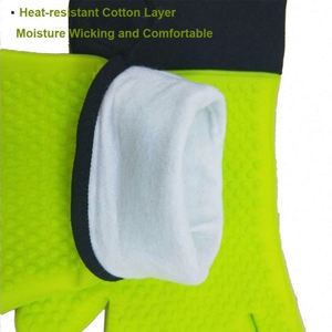 Long Food Grade <b>Silicone</b> Oven Mitts Durable Heat and Slip Resistant BBQ Grill Glove - Product Image 5