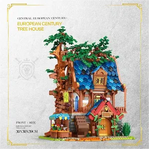 Rebrix 66008 บ้านต้นไม้ <span class=keywords><strong>2566</strong></span> ชิ้น+ ตัวต่อ DIY ฉากป่า วิวถนนยุคกลาง สถาปัตยกรรม ของเล่นตัวต่อแบบโมเดลสำหรับเด็ก ของขวัญ - Product Image 4