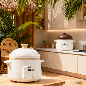 Petit appareil de cuisine pour usage domestique, mijoteuse électrique automatique et manuelle intelligente en céramique de 3,0 L, <span class=keywords><strong>pot</strong></span> à ragoût portable - Product Image 1