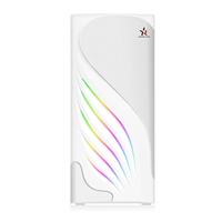 Boîtier PC de jeu de bureau White Century Star Mid Tower avec fenêtre latérale, compatible MATX/ITX, en SPCC+ABS, ports USB 3.0/2.0, HD